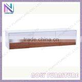 Wooden tv Furniture tv Stand With Curio Cabinet Pictures thumbnail-1