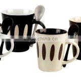 12oz Ceramic Coffee Mug With Spoon thumbnail-1