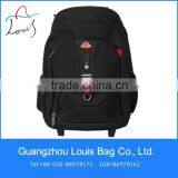 Guangzhou 2012 New Design Black Pulley Trolley School Bag,hiking Bag Cute School Bag