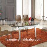 Z658 Dark Brown Leather Metal Galvanized Steel Base Dining Chairs thumbnail-5