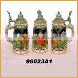 Handmae Ceramic Beer Steins With Lid New Beer Mug Wholesale