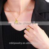 Hot Sale Jewellery Set 18K Gold Plated 925 Sterling Silver Precious Natural Olivine Gemstone Pendant Ring Necklace Jewelry Set thumbnail-6