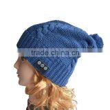 2015 Wholesale Handmade Knitting Beanie Headphone With Built in Microphones thumbnail-6