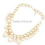 2015 New Fashion Pearl Necklace Gold Jewelry