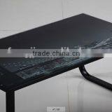 2015 Hot Sale Tempered Glass Black Leg Coffee Table thumbnail-2