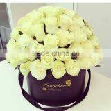High Quality Black Round Flower Boxes With Ribbon thumbnail-1