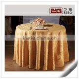 Hot Sale Washable Durable Polyester Jacquard Fabric Round Linen Tablecloths