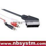 Scart Plug Male to 3 x RCA Plug Male Cable