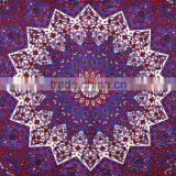 Bed Sheet Psychedelic Star Mandala Tapestry Wall Hanging Twin Bedspread Indian Manufacturing Wholesale Tapestry Supplier thumbnail-2