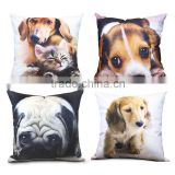 45*45cm Cute Cartoon Dog Pillowcase Decorative Linen Cushion Cover