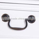 Best Choice Antique Wood Furniture Bedside Table Short Good Quality White Painting Nightstand thumbnail-5