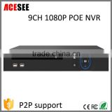 ACESEE H.264 9CH 1080P POE NVR P2P NVR for IP Camera