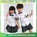England Style Kindergarten Uniform Fashion Primary School Sport Uniform Shirt With Skirt or Shorts thumbnail-2