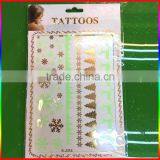 Flash Gold Silver Blue Metallic Foil Temporary Tattoos, Jewelry, Traditional Glowing Tattoo thumbnail-1