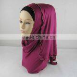 Large Scarf Ruffle Hijab Cotton Muslim Hijab Scarf thumbnail-3