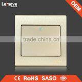 Woven Gold Finish Two Gang One/two Way Wall Switch Arbitrary Point thumbnail-5