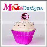 Customized Design Ceramic Adorable Cover Cupcake Jar