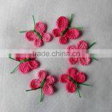 Crochet Pink Butterfly Appliques,Accessories,Supplies,Valentine thumbnail-3