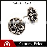 High Quality Mens Punk Jewelry Castings Silver Stainless Steel Religious Cross Earrings