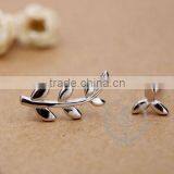 925 Sterling Solid Silver Leaf Branch Earring Stud Fashion Women Earring DIY Jewelry 6730605 thumbnail-1