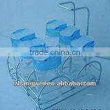 6pcs Glass Transparent Jar for Spice