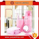 Wash Suit Towel Toothbrush Toothpaste Holder Shampoo Shower Gel Container With Mirror and Comb Set thumbnail-1
