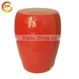 Red High Customized Porcelain Garden Stool for Garden thumbnail-1