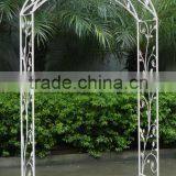Antique White Wrought Iron Shabby Chic Garden Arch Archway thumbnail-1