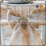 Burlap Lace Table Sash for Chair Cover ,wedding thumbnail-2