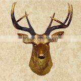 Artificial Home Indoor Decoration Resin Wall Animal Deer Head Sculpture thumbnail-1