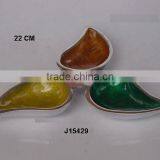 Leaf Shaped Cast Aluminium Enamel Bowl With Food Safe Enamel