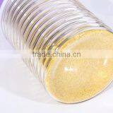 Set 4 Clear Round Empty Glass Storage Jars With Flower Screw Plastic Lid thumbnail-3