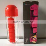 Hot Sale Plastic 20oz Water Bottle With 7day Pill Box thumbnail-6