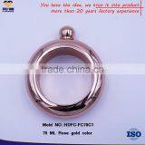 Wholesale Promotional Custom 2.4 oz Metal Wrapped Hip Flask With Silk Logo thumbnail-1