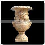 Hand Carving Man Face Garden Granite Flowerpot for Sale thumbnail-1