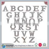 9x8cm Wooden White Wash Personalised Letters Hand Carved Shabby Chic