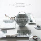 Japanese Style Hand Painting Stripe Sushi Dinnerware thumbnail-5