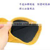 BERRYLION Tools Cotton Mixed Cow Split Leather Welding Gloves With Long Sleeve