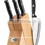 4pcs /set ,POM Handle , Stainless Steel Kitchen Knife Set With Wooden Block thumbnail-1