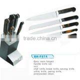 Hot Sale 6pcs Stainless Steel Kitchen Knife Set With Block, Stainless Steel Cutlery Sets thumbnail-1