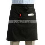 Universal Unisex Women Men Kitchen Cooking Waist Apron Short Apron Waiter Apron With Double Pockets thumbnail-1