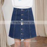 Custome 2016 New Arrival Denim Skirts Womens Pencil Jeans Front Button Skirt for Women Plus Size thumbnail-5