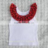 Boutique Baby Girl White Cotton Tank Top Manufacturer With Satin Ruffle thumbnail-1