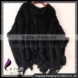 CX-B-15 China Suppliers Wholesale Price Rabbit Fur Winter Shawl Apparel Women Clothes thumbnail-4