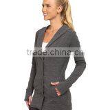 OEM Service is Provide Women 2/3 Botton Coat Fleece Fabric With Two Side Pocket Made in China thumbnail-1