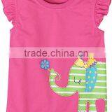 GIRLS CUTE PRINTED RUFFLE SLEEVE T SHIRT