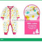 2017 Long Sleeve Newborn Baby Jumpsuit Wholesale Combed Cotton Baby Bodysuit thumbnail-2