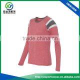 New Arrival Fashion Design Splicing Polyester /cation T-shirt Women thumbnail-3