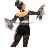 2016 New !!- Women Black Shinny Lace Dresss- Lady Stage Wear thumbnail-2