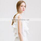 2017 Summer New Top Couture White Strapless Strap All-match Thin Coat Fashion Blouse thumbnail-1